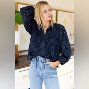 Emerson Fry Navy Blue Blouse